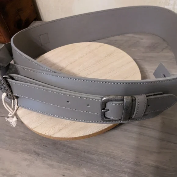 Free people belt new women's m/l cowhide large buckle nwot - Picture 4 of 11